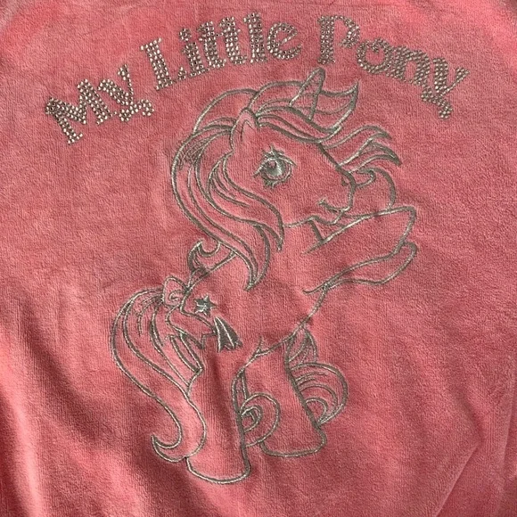 DOLLS KILL ‘MY LITTLE PONY’ PINK CROPPED ZIP UP HOODIE•JR’s Medium - Picture 3 of 12